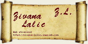 Živana Lalić vizit kartica